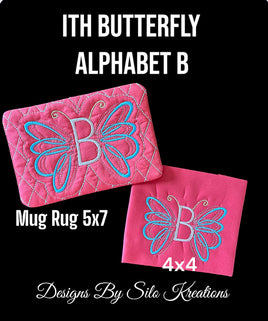 ITH BUTTERFLY ALPHABET LETTER B SET