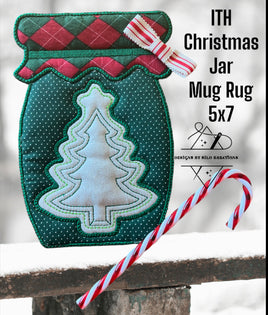 ITH CHRISTMAS JAR MUG RUG 5X7