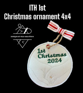 ITH 1ST CHRISTMAS ORNAMENT 4X4