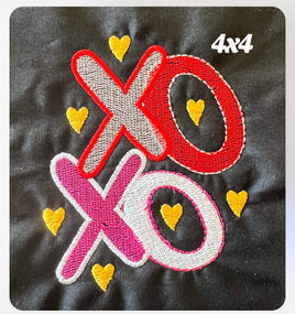 XOXO WITH HEARTS 4X4