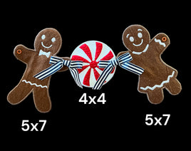 ITH GINGERBREAD COUPLE BANNER  SET