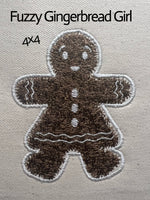 FUZZY GINGERBREAD GIRL 4X4