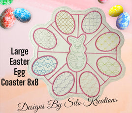 ITH LARGE EASTER EGG COASTER 8X8