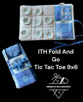 ITH FOLD AND GO TIC TAC TOE BOARD AND PIECES 9X6