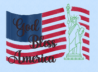 GOD BLESS AMERICA LIBERTY 5X7
