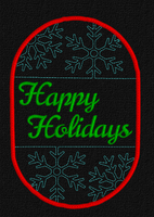 ITH OVAL HAPPY HOLIDAYS MUG RUG 5X7