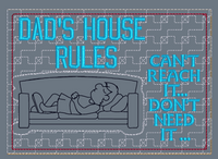 ITH DADS HOUSE RULES MUG RUG 5X7