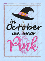 ITH IN OCTOBER WE WERE PINK MUG RUG 5X7