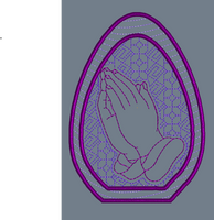 ITH PRAYING HANDS SET  HOT PAD (9X6) MUG RUG (5X7)