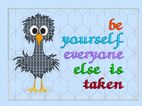 ITH BE YOURSELF MUG RUG 5X7