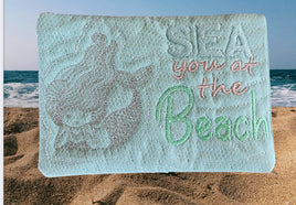 ITH SEA YOU AT THE BEACH MUG RUG 5X7
