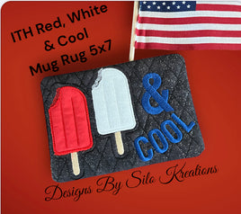 ITH RED WHITE & COOL MUG RUG 5X7