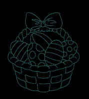 Silo Basket Set of 2 Line Art  (5x5 each)
