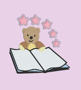 Bear With Open Book 5x7