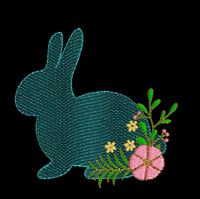 Bunny Set of 2 (motif & filled)  4x4