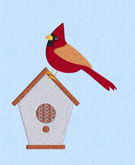 Cardinal on house 5x7