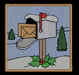 Silo Christmas Mailbox ITH Coaster 4x4