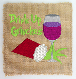 Drink Up Grinches Wine 5x5