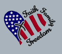 Freedom Set  God Bless America Stars 5x 5.4, Faith Family Freedom 5x4