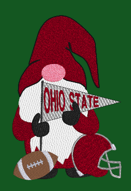 Silo Football Gnome Ohio State 9x6