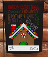 Gingerbread House Banner 9x6