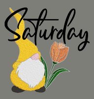 Silo Gnome With Flowers Weekdays 5x5