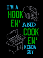 Hook em & Cook Em Set 5x7  (Guy and Girl)