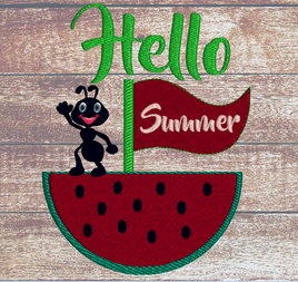 Hello Summer Ant  5x7
