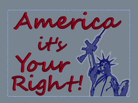 ITH AMERICA ITS YOUR RIGHT MUG RUG 5X7