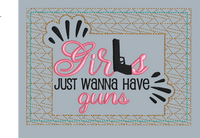 ITH GIRLS AND GUNS MUG RUG SET