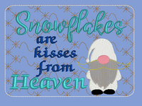 SNOWFLAKES ARE KISSES FROM HEAVEN MUG RUG 5X7