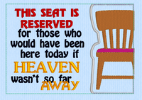 THIS SEAT IS RESERVED MUG RUG 5X7