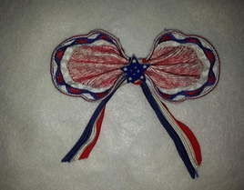Red White Blue ITH Bow 5x7