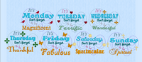 Inspirational Days of the week  SET 5x7
