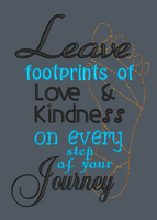 Leave footprints of love 5x7
