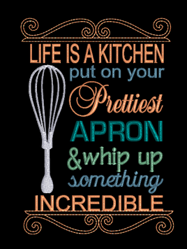Life Is A Kitchen 2    5x7