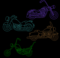 MOTORCYCLE COLORING SET 1-4