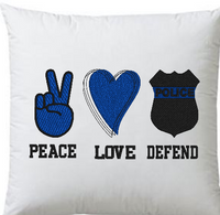 Silo Peace Love Defend 9x5 BONUS Blue Lips 3x3
