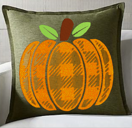 Silo Plaid Pumpkin 8x8