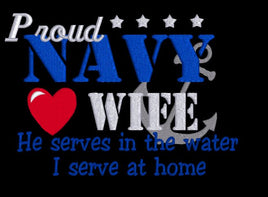 Proud Navy Wife (he serves) 5x7