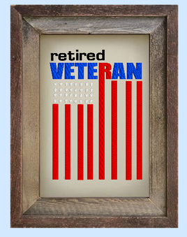 Retired Veteran Flag 5x7