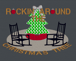 Rockin Chairs Christmas Tree 5x7