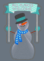 Snowman All Flakes Welcome Bundle 9x6  Snowflake 4x4