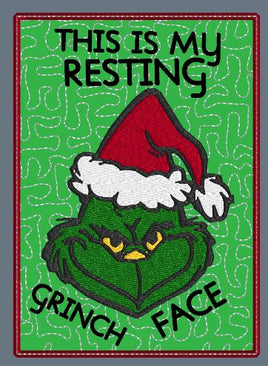 This Is My Resting Grinch Face Mug Rug 5x7