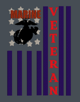 Veteran Flag Marine 5x7