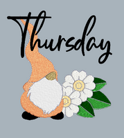 Silo Gnome With Flowers Weekdays 5x5