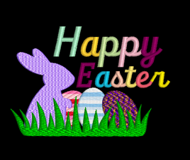 Happy Easter Bunny 4x4
