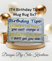 ITH BIRTHDAY TIPS MUG RUG 5X7