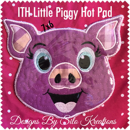 ITH Little Piggy Hotpad 7x6