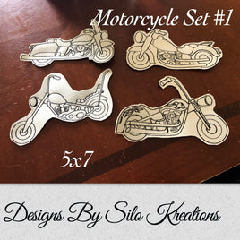 MOTORCYCLE COLORING SET 1-4